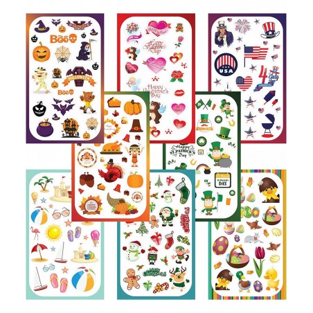 Year-Round Holiday Stickers Variety Pack: Fun Assortment of Designs for a Whole Year (400+ Stickers) $25.43 Kids' Stickers