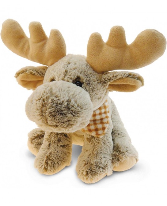 DolliBu Plush Moose Stuffed Animal - Soft Plush Huggable Floppy Moose Adorable Playtime Brown Moose Plush Toy Cute Wild Life ...