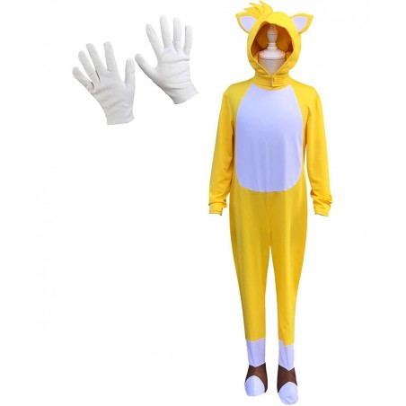 The Hedgehog Kids Jumpsuit Deluxe Cartoon Costume 2022 Movie for Children Cosplay Masquerade Suit $47.48 Kids' Costumes
