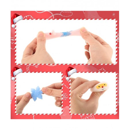 30 Pieces Christmas Cute Squishy Christmas Toys Xmas Mini Mochi Squishy Party Favors for Christmas Party Favors Goody Bag Fil...
