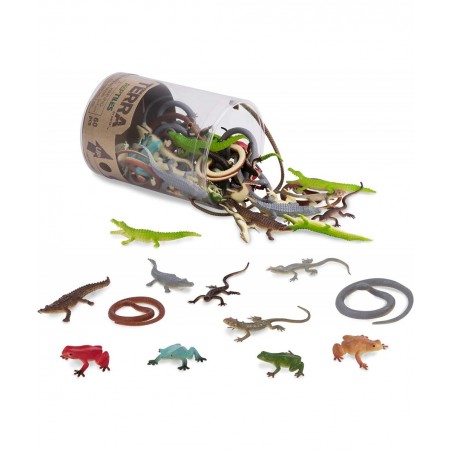 – Reptiles In Tube – Assorted Reptile Animal Toys For Kids 3+ (60 Pc) $20.92 Play Figure Playsets