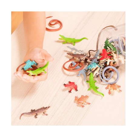 – Reptiles In Tube – Assorted Reptile Animal Toys For Kids 3+ (60 Pc) $20.92 Play Figure Playsets