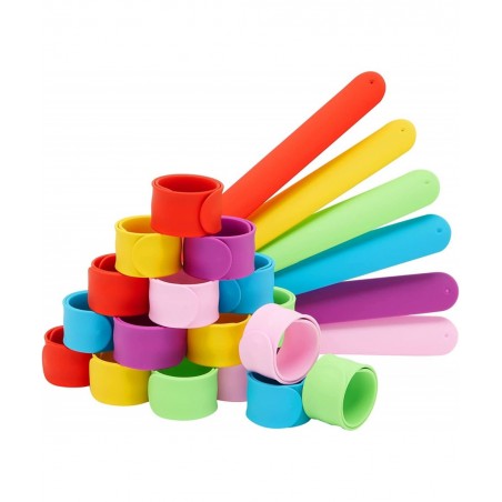 Snap Bracelets Birthday Party Favors (6 Colors 24 Pack) $25.17 Kids' Dress-Up Accessories
