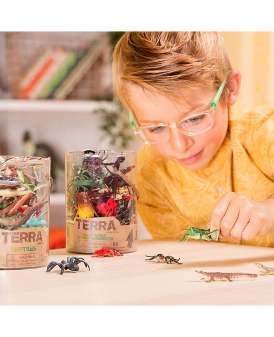 – Reptiles In Tube – Assorted Reptile Animal Toys For Kids 3+ (60 Pc) $20.92 Play Figure Playsets