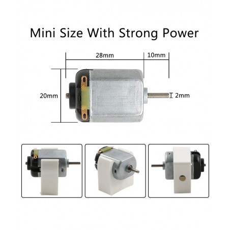 6 Set DC Motors Kit Mini Electric Motor 3V 15000RPM with 66 PCS Plastic Gears AA Battery Holder Case Motor Bracket Shaft Prop...