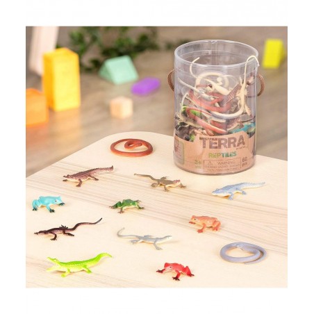 – Reptiles In Tube – Assorted Reptile Animal Toys For Kids 3+ (60 Pc) $20.92 Play Figure Playsets