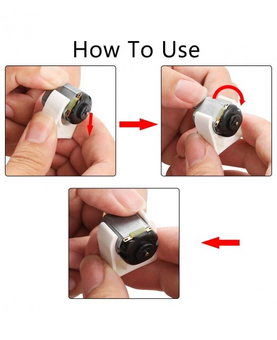 6 Set DC Motors Kit Mini Electric Motor 3V 15000RPM with 66 PCS Plastic Gears AA Battery Holder Case Motor Bracket Shaft Prop...