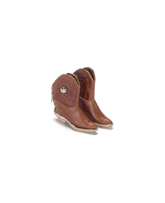 Dollhouse Brown Cowboy Boots Shoes Miniature Hall Ranch Accessory 1:12 $28.47 Dollhouse Accessories