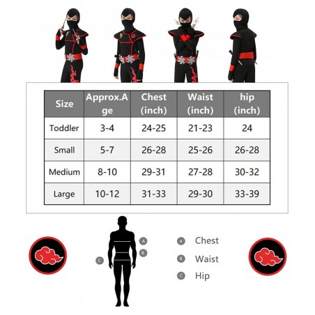 Boys Ninja Costume for Kids Halloween Dress Up Party Ninja Muscle Costume with Ninja Foam Accessories Toys $24.61 Kids' Costumes