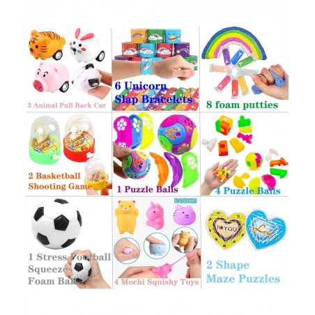 50 Pcs Party Favors for Kids Toy Assortment Bundle Classroom Rewards Carnival Prizes Pinata Filler Goodie Bag Christmas Stock...