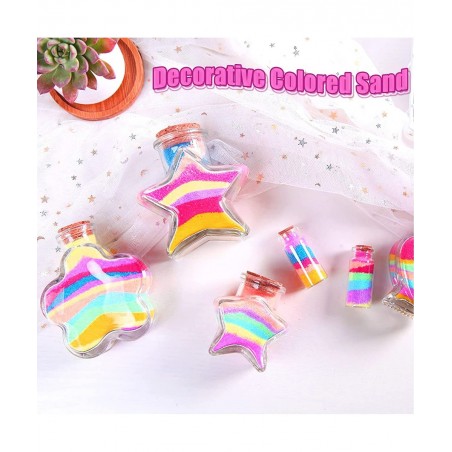 Art Sand DIY Arts and Crafts Kit 24 Colored Sand Kit for Kids' Painting and Crafts DIY Ideas Wedding Decorations Crafts(1.24o...