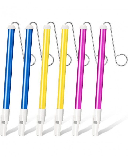 6 Pieces Slide Whistle Kids Instrument Toys Slide Whistle Party Birthday Favors Musical Games Educational Party Birthday Part...