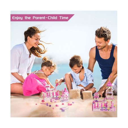 Girls Princess Castle for Girls Age Princess Castle Pink Palace Building Set (303 Pieces) $31.66 Toy Building Sets