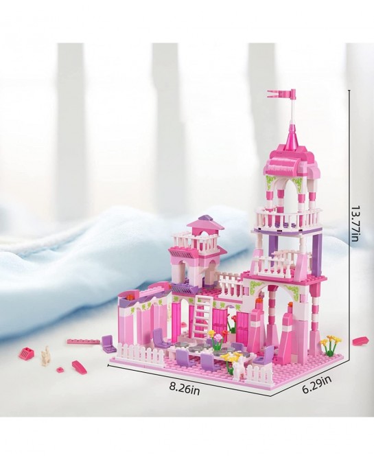 Girls Princess Castle for Girls Age Princess Castle Pink Palace Building Set (303 Pieces) $31.66 Toy Building Sets