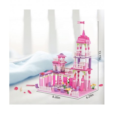 Girls Princess Castle for Girls Age Princess Castle Pink Palace Building Set (303 Pieces) $31.66 Toy Building Sets