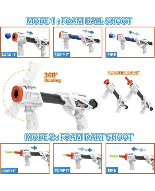 Toy Guns Gift Ideas Shooting Games Target for Age 4 5 6 7 8 9 10+ Years Old Boys and Girls Kids 2 Foam Blaster Gun Compatible...