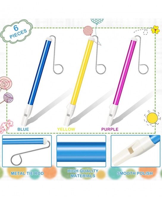 6 Pieces Slide Whistle Kids Instrument Toys Slide Whistle Party Birthday Favors Musical Games Educational Party Birthday Part...