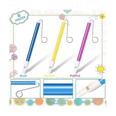 6 Pieces Slide Whistle Kids Instrument Toys Slide Whistle Party Birthday Favors Musical Games Educational Party Birthday Part...