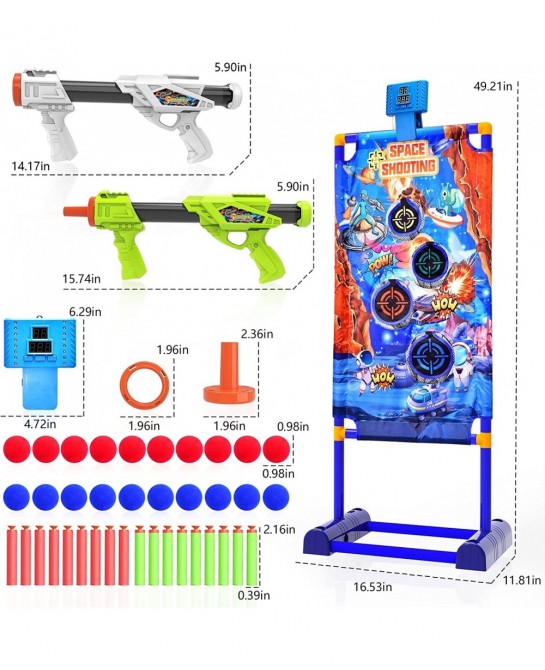 Toy Guns Gift Ideas Shooting Games Target for Age 4 5 6 7 8 9 10+ Years Old Boys and Girls Kids 2 Foam Blaster Gun Compatible...