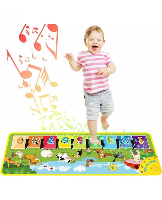 Musical Mats Toddler Toys - Baby Musical Toys Kids Floor Dance Mat Piano Keyboard Early Child Development Touch Pad Education...