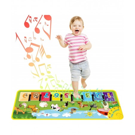 Musical Mats Toddler Toys - Baby Musical Toys Kids Floor Dance Mat Piano Keyboard Early Child Development Touch Pad Education...