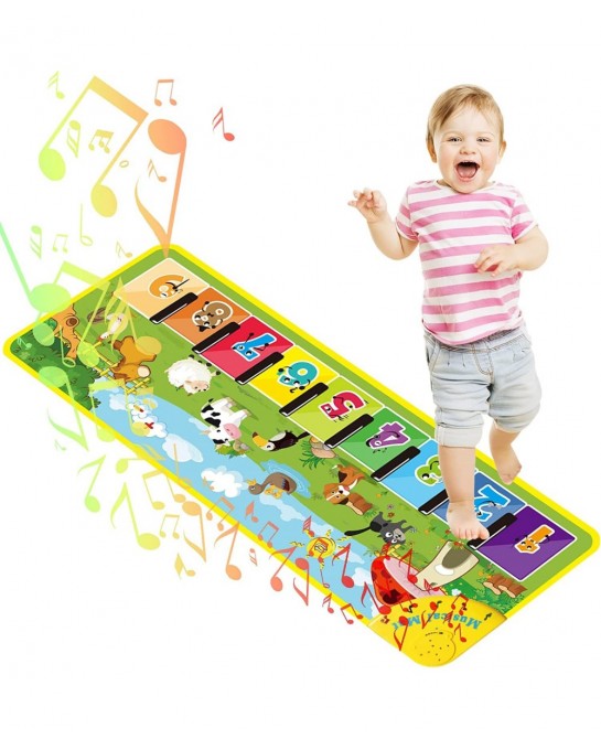 Musical Mats Toddler Toys - Baby Musical Toys Kids Floor Dance Mat Piano Keyboard Early Child Development Touch Pad Education...