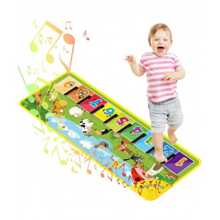 Musical Mats Toddler Toys - Baby Musical Toys Kids Floor Dance Mat Piano Keyboard Early Child Development Touch Pad Education...
