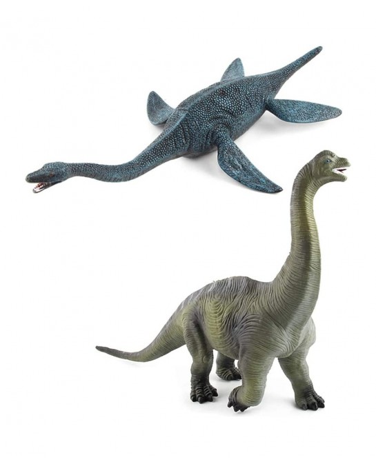 2 Pack Large Dinosaur Figure Toys Brachiosaurus & Plesiosaur Jumbo Realistic Dinosaur Playset Party Favors Birthday Gift for ...