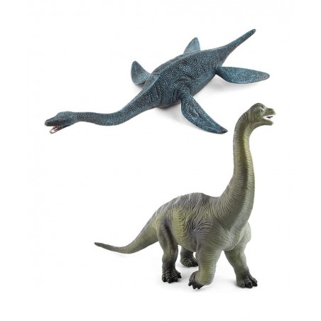 2 Pack Large Dinosaur Figure Toys Brachiosaurus & Plesiosaur Jumbo Realistic Dinosaur Playset Party Favors Birthday Gift for ...