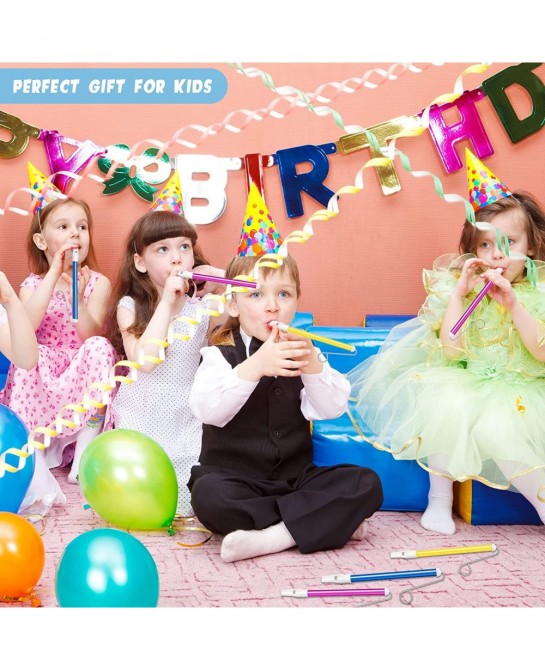 6 Pieces Slide Whistle Kids Instrument Toys Slide Whistle Party Birthday Favors Musical Games Educational Party Birthday Part...