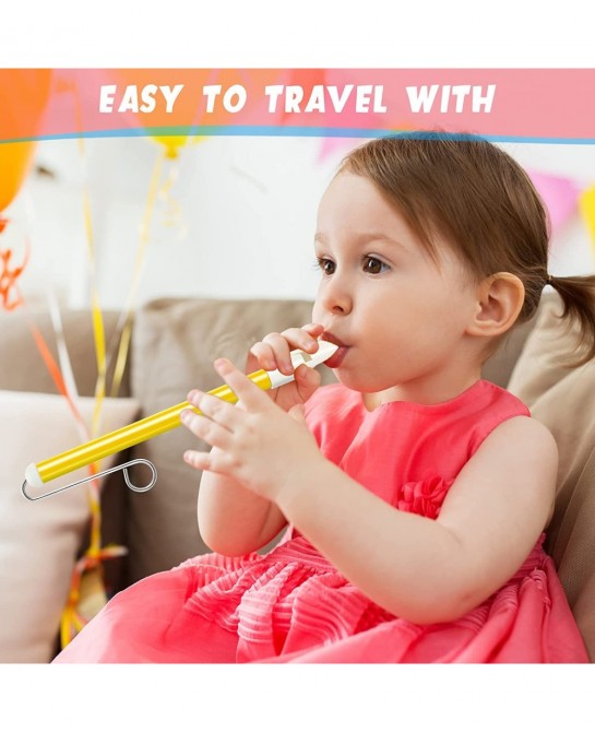 6 Pieces Slide Whistle Kids Instrument Toys Slide Whistle Party Birthday Favors Musical Games Educational Party Birthday Part...
