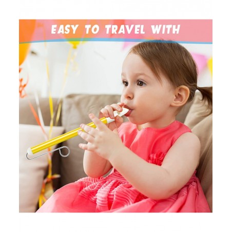 6 Pieces Slide Whistle Kids Instrument Toys Slide Whistle Party Birthday Favors Musical Games Educational Party Birthday Part...