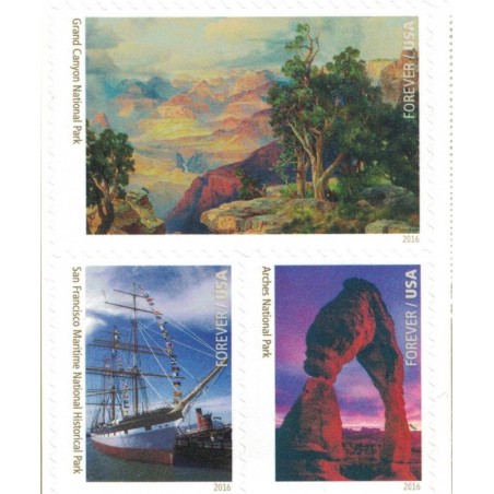 National Parks Forever Stamps Sheet of 16 Postage Stamps 2016 $55.33 Collectibles Display & Storage