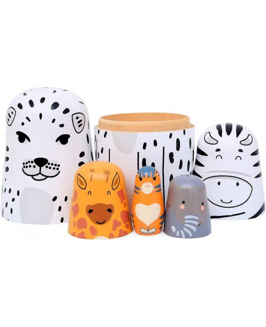 Heaven2017 5Pcs Wooden Stacking Toys Matryoshka Russian Nesting Dolls for Kids Birthday Gift Sets-1 $24.00 Nesting Dolls