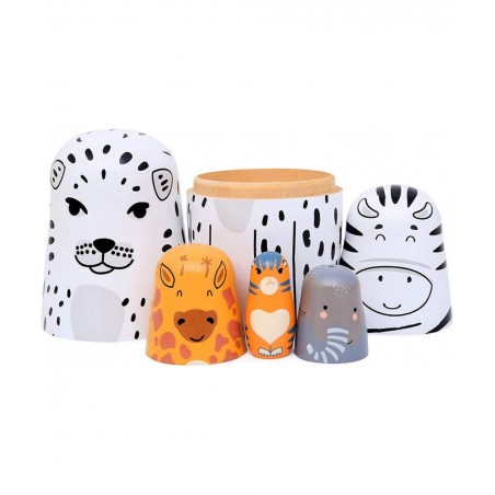 Heaven2017 5Pcs Wooden Stacking Toys Matryoshka Russian Nesting Dolls for Kids Birthday Gift Sets-1 $24.00 Nesting Dolls