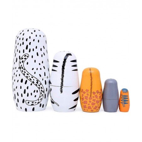 Heaven2017 5Pcs Wooden Stacking Toys Matryoshka Russian Nesting Dolls for Kids Birthday Gift Sets-1 $24.00 Nesting Dolls