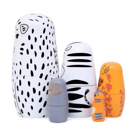 Heaven2017 5Pcs Wooden Stacking Toys Matryoshka Russian Nesting Dolls for Kids Birthday Gift Sets-1 $24.00 Nesting Dolls