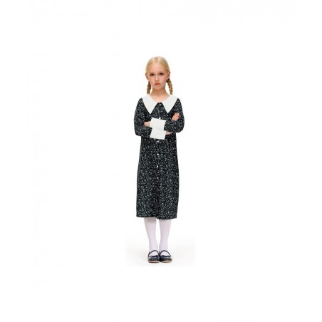 Girls Halloween Peter Pan Collar Button Down Vintage Black Dress 4-12 Years $29.48 Kids' Costumes