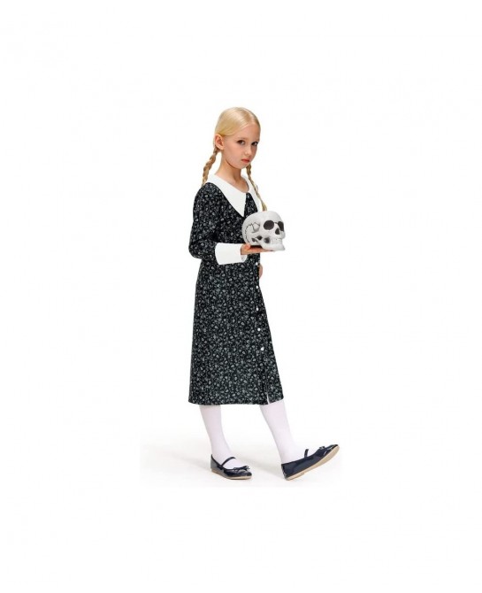 Girls Halloween Peter Pan Collar Button Down Vintage Black Dress 4-12 Years $29.48 Kids' Costumes