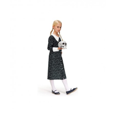 Girls Halloween Peter Pan Collar Button Down Vintage Black Dress 4-12 Years $29.48 Kids' Costumes