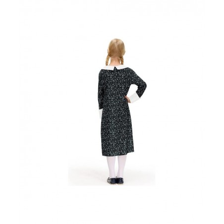 Girls Halloween Peter Pan Collar Button Down Vintage Black Dress 4-12 Years $29.48 Kids' Costumes