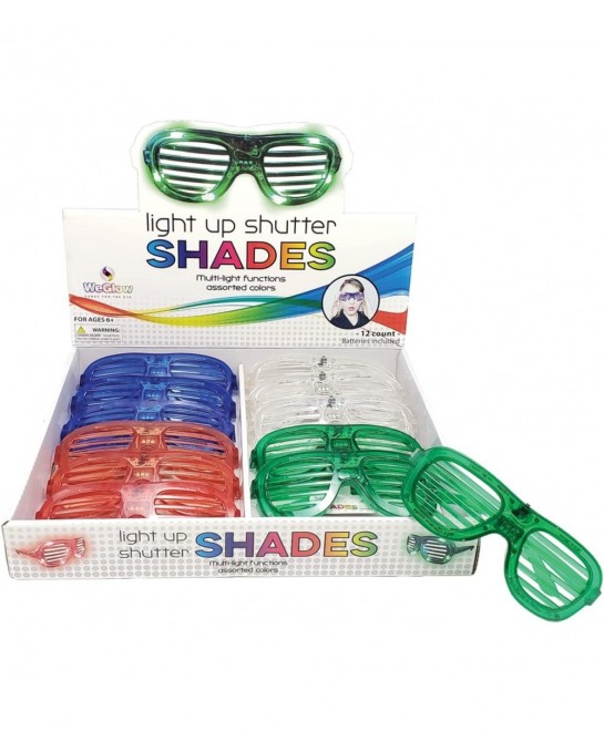 Light Up Shutter Shades for Parties Events Carnival Prize | LED Glasses | 12 Pack with Batteries $44.50 Kids' Party Favor Sets