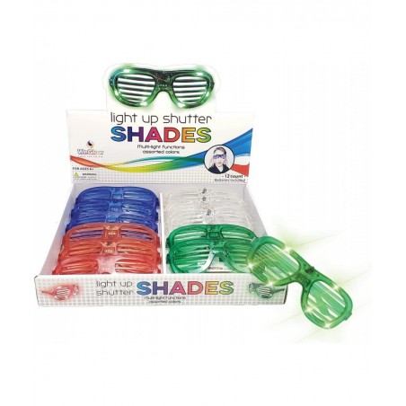 Light Up Shutter Shades for Parties Events Carnival Prize | LED Glasses | 12 Pack with Batteries $44.50 Kids' Party Favor Sets