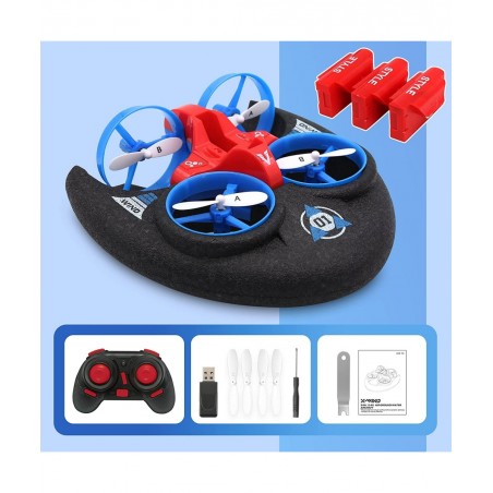 3 in 1 RC Boat Remote Contoal Drones/Car Toys for Kids Age 8-12 Drone Rechargeable Pool & Lake Gift for Boys Girls (Red) $65....