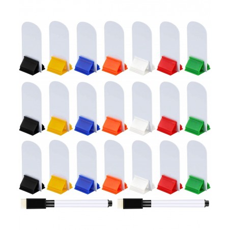 45 Pieces Blank Game Board Markers and 35 Pieces Game Card Stands with 2 Pcs Black Marker Pens Plastic Token Cards DIY Game M...