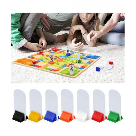 45 Pieces Blank Game Board Markers and 35 Pieces Game Card Stands with 2 Pcs Black Marker Pens Plastic Token Cards DIY Game M...