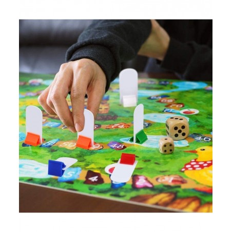 45 Pieces Blank Game Board Markers and 35 Pieces Game Card Stands with 2 Pcs Black Marker Pens Plastic Token Cards DIY Game M...