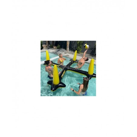 Inflatable H2O 4-Way Inflatable Volleyball Net for Adults & Family - Volleyball Net Pool Game - Quick Assemble and Portable -...