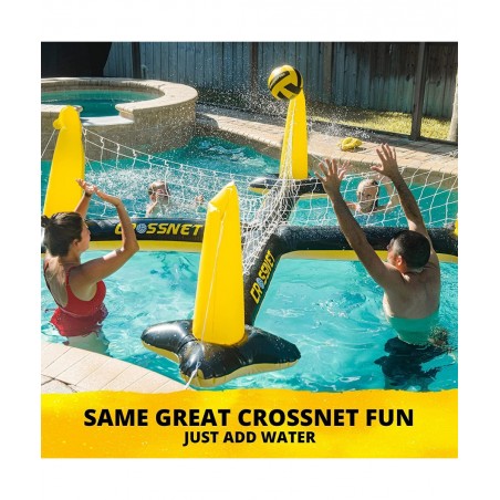 Inflatable H2O 4-Way Inflatable Volleyball Net for Adults & Family - Volleyball Net Pool Game - Quick Assemble and Portable -...