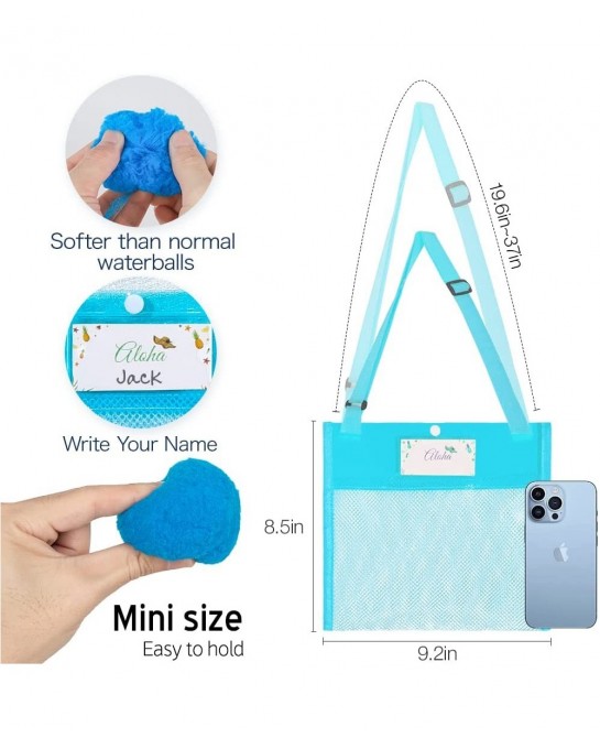 fozi cozi 52PCS Water Balls Toys with Mesh Beach Bag for Kids Ages 4-8 8-12 Summer Toys Reusable Water Balloons for Water Gam...